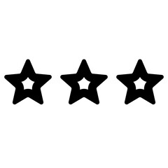 Three Stars - Simple Minimalist Icon