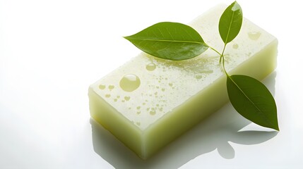 A classic bar of soap, isolated on white