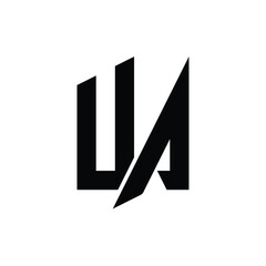 UA monogram logo design letter text name symbol monochrome logotype alphabet character simple logo