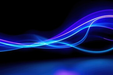 Naklejka premium Abstract Blue and Purple Light Waves
