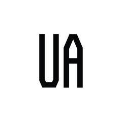 UA monogram logo design letter text name symbol monochrome logotype alphabet character simple logo