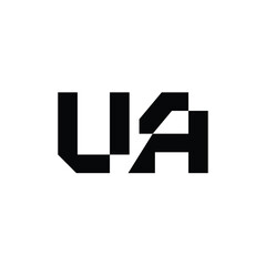 UA monogram logo design letter text name symbol monochrome logotype alphabet character simple logo