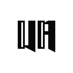 UA monogram logo design letter text name symbol monochrome logotype alphabet character simple logo