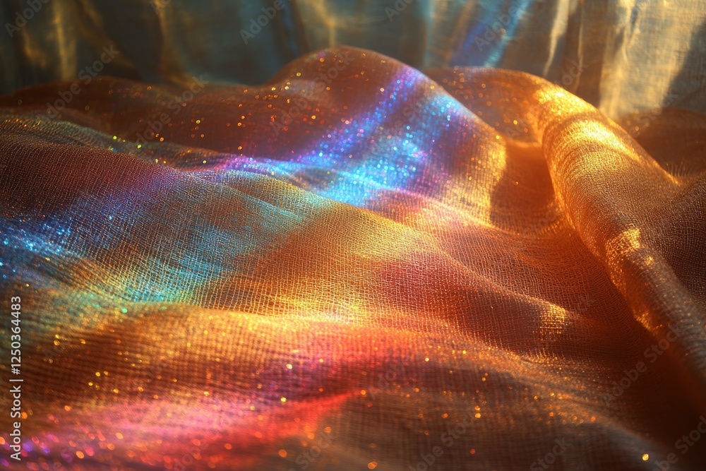 Poster rainbow patterns: stunning prism light reflection captured in an intriguing image displaying multico
