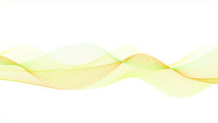 Blue and yellow line wave effect abstract background line. Futuristic technology concept. Suit for banner, poster, cover, brochure, flyer, website