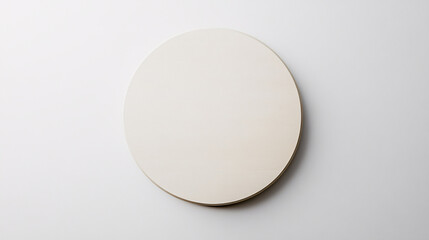 simple white circle against white background minimalist abstract design