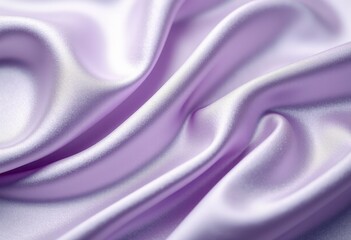 Obraz premium Glossy lavender or light purple satin fabric with soft folds and drapes, silk texture background for luxury or elegant design