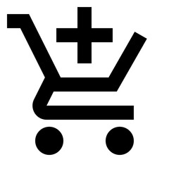 Fototapeta premium Add Cart - Simple Minimalist Business Icon