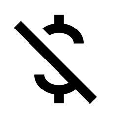 Dollar Crossed - Simple Minimalist Business Icon