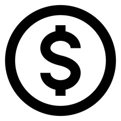 Dollar Coin - Simple Minimalist Business Icon