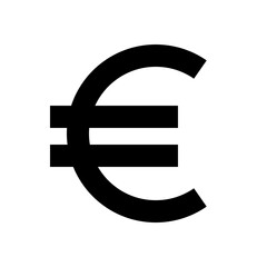 Fototapeta premium Euro - Simple Minimalist Business Icon