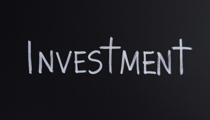 Obraz premium Investment Success Starts with Financial Literacy and Responsibility Concept. Creative Concept of Investment Written on Black Chalkboard Background