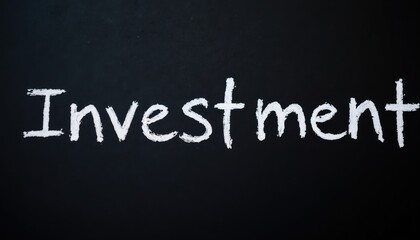 Investment Success Starts with Financial Literacy and Responsibility Concept. Investment Concept Written in White Chalk on Blackboard Surface