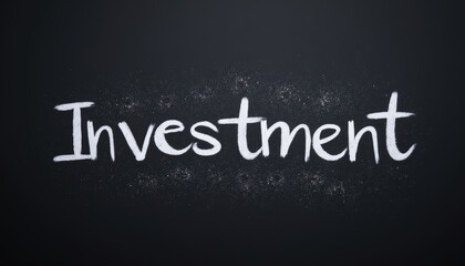 Obraz premium Investment Success Starts with Financial Literacy and Responsibility Concept. Creative Handwritten Investment Concept on Dark Background