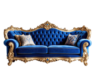 Classic furniture sofa set isolated on white background