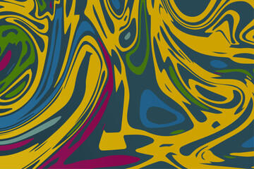 Abstract Colorful Fluid Marble Background