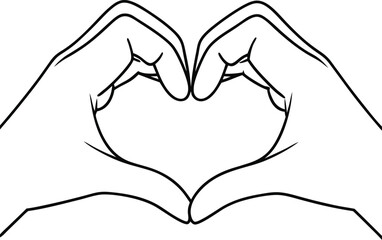 Loving Hands Forming Heart Shape Gesture of Affection