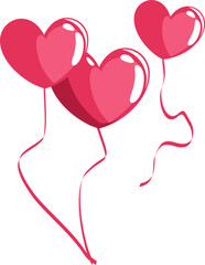 Valentine Love Balloon with Ribbon