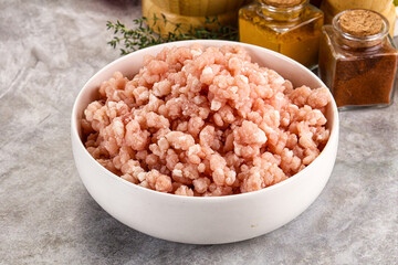 Homemade Raw pork minced meat