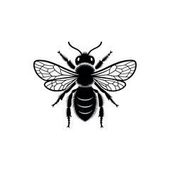 Fototapeta premium bee silhouette logo vector line art logo design