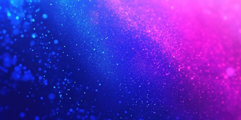 Glowing Blue and Pink Abstract Bokeh Background with Sparkling Light Particles and Soft Gradient Noise Effect