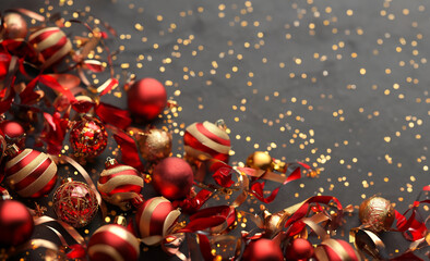 red and silver balls