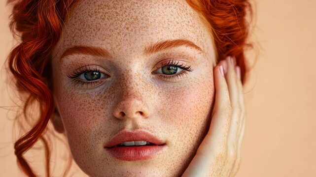 The Beautiful Freckled Redhead
