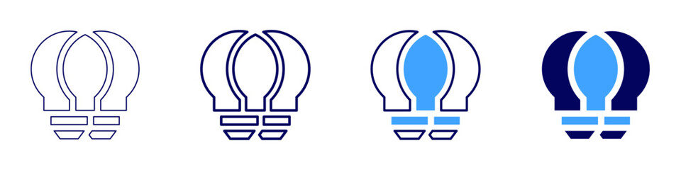 Obraz premium Business innovation models icon in 4 different styles. Thin Line, Line, Bold Line, Duotone. Duotone style. Editable stroke