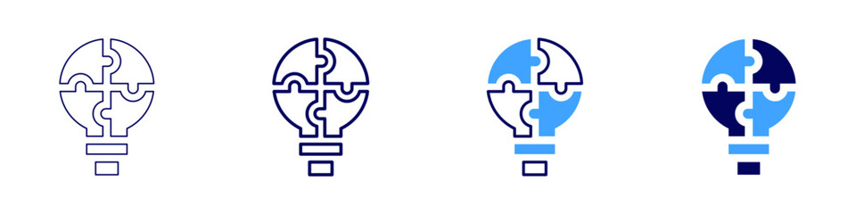 Corporate innovation culture icon in 4 different styles. Thin Line, Line, Bold Line, Duotone. Duotone style. Editable stroke