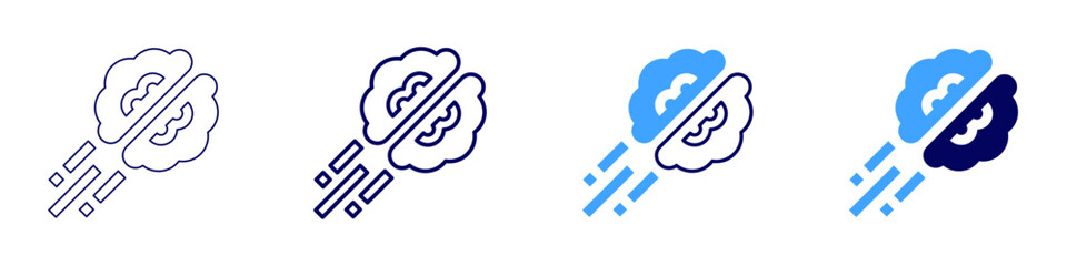 Corporate innovation icon in 4 different styles. Thin Line, Line, Bold Line, Duotone. Duotone style. Editable stroke
