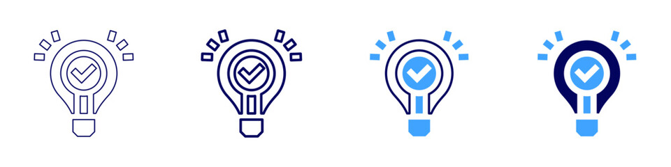 Data-driven innovation icon in 4 different styles. Thin Line, Line, Bold Line, Duotone. Duotone style. Editable stroke