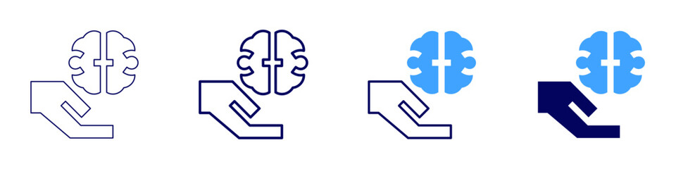 Innovation adoption strategies icon in 4 different styles. Thin Line, Line, Bold Line, Duotone. Duotone style. Editable stroke