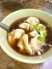 Bowl of Dumplings and Soup