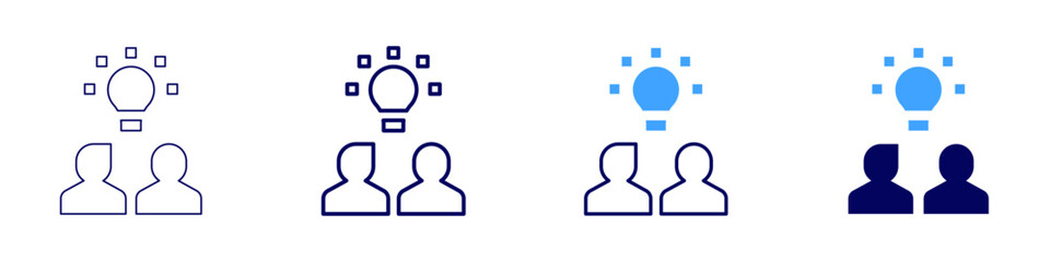Innovation strategy icon in 4 different styles. Thin Line, Line, Bold Line, Duotone. Duotone style. Editable stroke