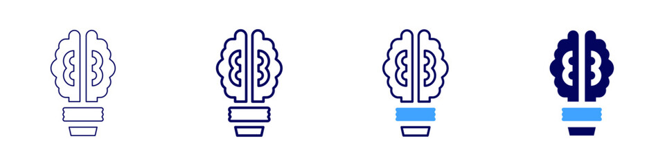 Innovation team icon in 4 different styles. Thin Line, Line, Bold Line, Duotone. Duotone style. Editable stroke