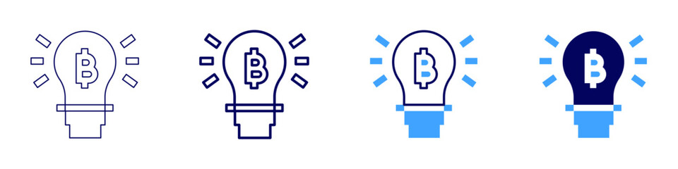 Social enterprise innovation icon in 4 different styles. Thin Line, Line, Bold Line, Duotone. Duotone style. Editable stroke