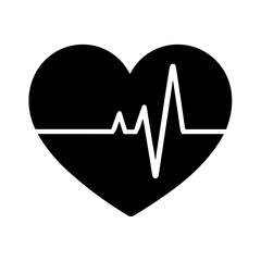  Minimalistic Black Heartbeat Icon