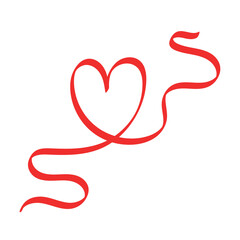 Valentine Stylized Heart Ribbon