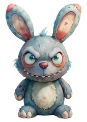 Cute cartoon bunny, whimsical character design, vibrant colors, playful illustration, children's book style.