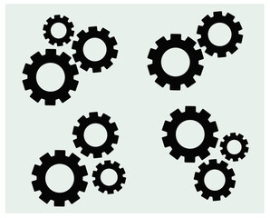 Gear Outline Web Line Icons Collection. Editable Stroke. Minimalistic Linear Pictogram for Design of Cards, Apps, Banners, Posts