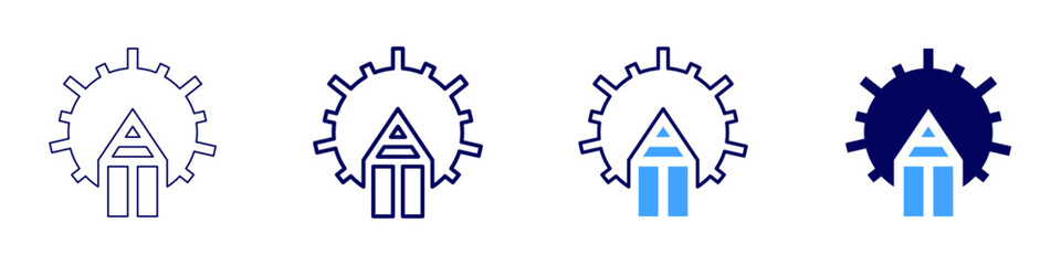 Career inspiration icon in 4 different styles. Thin Line, Line, Bold Line, Duotone. Duotone style. Editable stroke