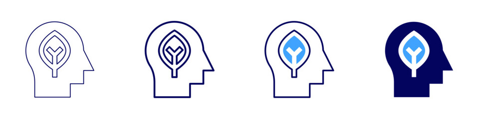 Nature inspiration icon in 4 different styles. Thin Line, Line, Bold Line, Duotone. Duotone style. Editable stroke