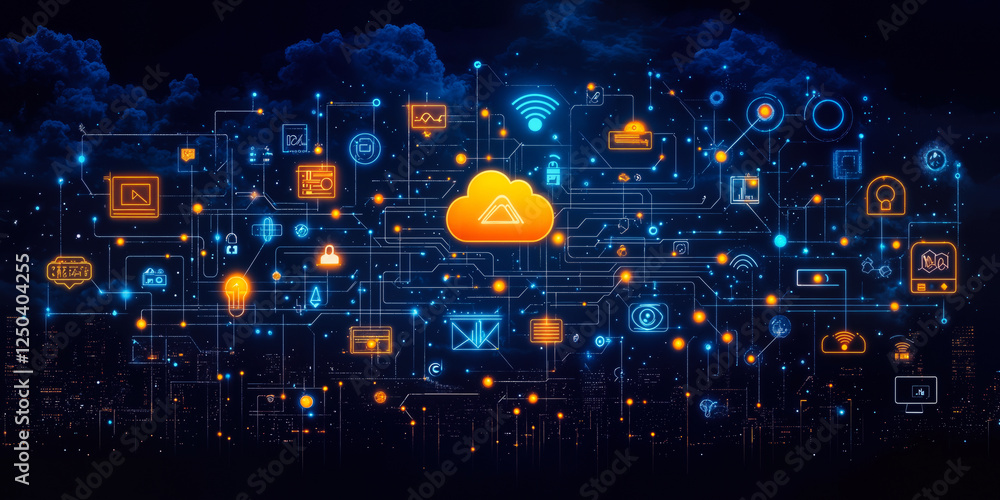 Poster visual representation of unified api solutions for efficient data connectivity