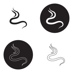 Smoke steam icon.  Smoke smell icon illustration. Hot vapor fire doodle line logo. Hit stink, coffee, fragrance flame icon. EPS 10/AI