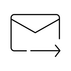 sent mail line icon