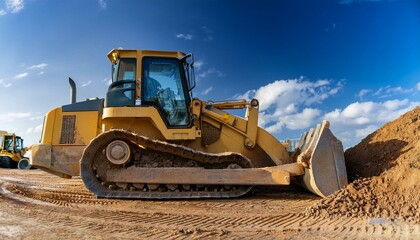 Fototapeta premium The impact of bulldozers on infrastructure. 