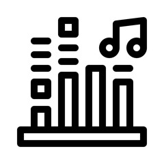 Equalizer Bars line icon