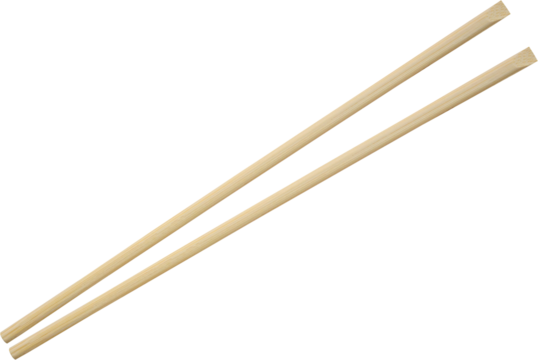 wooden chopsticks isolated on white background