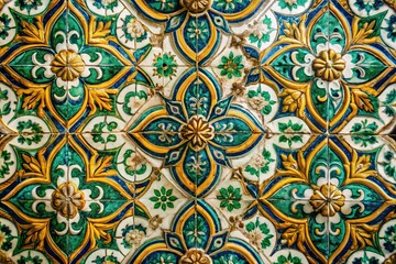 Vintage Ornament Tile Pattern Background - Detailed Texture Stock Photo