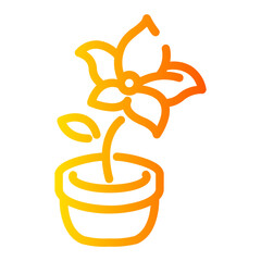 Obraz premium flowers Line Gradient Icon
